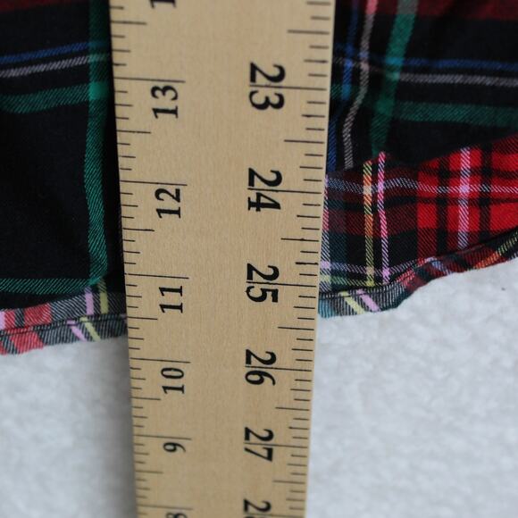 Victorias Secret Pajama Set Womens Large Plaid Patchwork Red Green Holiday - Picture 6 of 10